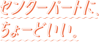 センターパートに、ちょーどいい。